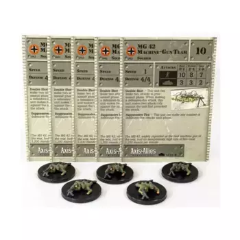 Пулеметная команда MG 42 (1939-1945) (У) x5, Axis & Allies - Collectible Miniatures Game - 1939-1945 Singles