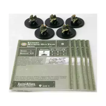 Пулеметная команда Виккерс (Набор № 1) (U) x5, Axis & Allies - Collectible Miniatures Game - Base Set Singles