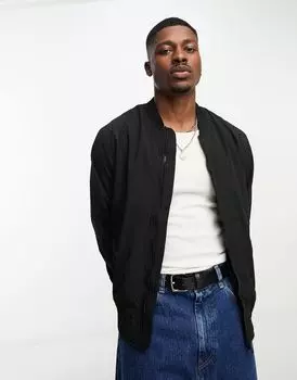 Pull&Bear - Черный бомбер