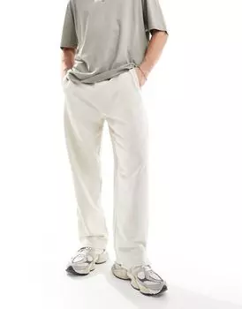 Pull&Bear - джоггеры с широким низом цвета экрю
