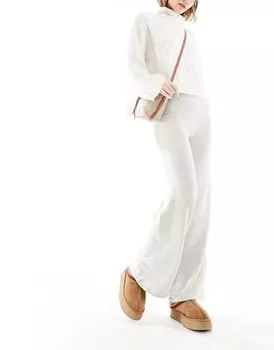 Pull&Bear – Мягкие брюки бежевого крапчатого цвета прямого кроя