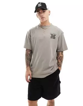 Pull&Bear — серая футболка с надписью «Take a Break»