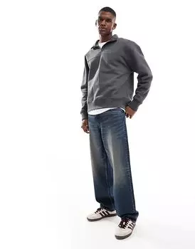 Pull&Bear – Толстовка антрацитового цвета с короткой молнией