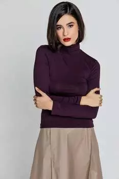 Pull фиолетовая пенка в маншском длинном и цветном поло Conquista, бургундия