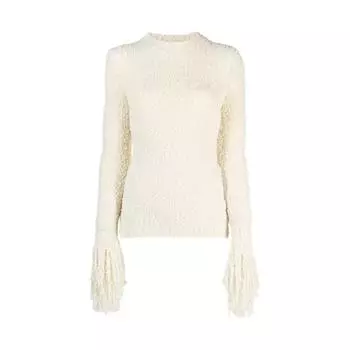 Пулловер pullover mit fransen ivory ivory Ami Paris, белый