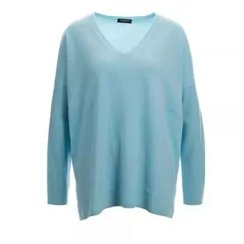 Пулловер v-pullover sehr weit 340 aqua S.Marlon, синий