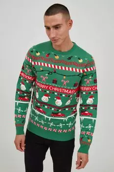 Пуловер 11 Project Strick, зеленый