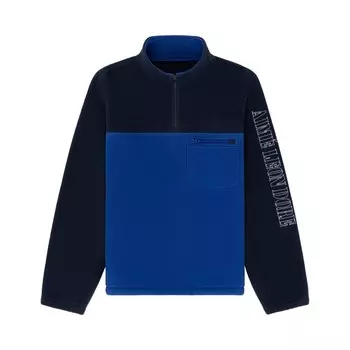 Пуловер Aim Leon Dore Colorblock Quarter Zip Fleece Pullover, синий