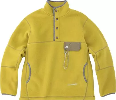 Пуловер And Wander Wool Fleece Pullover 'Yellow Green', желтый
