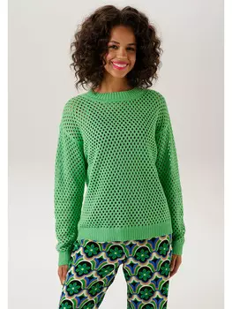 Пуловер Aniston Pullover, зеленый