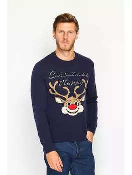 Пуловер ASSUILI Pullover, темно-синий