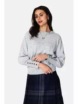 Пуловер ASSUILI, светло-серый