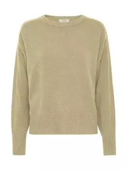 Пуловер b.young Pullover Loose Fit Kurz Langarm Knitted Rundhals, бежевый