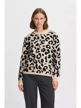 Пуловер b.young Rollkragenpullover BYBXMINYA LEOPARD JUMPER - 20815926 stylischer Pullover, черный
