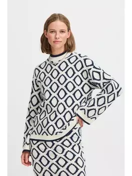 Пуловер b.young Strickpullover BYMIRAN JUMPER2 - 20815907 modischer Strickpullover mit Muster mit, бежевый