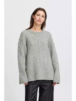 Пуловер b.young Strickpullover BYNELLO ONECK JUMPER - 20815627 modischer Strickpullover, серый