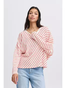 Пуловер b.young Strickpullover, красный