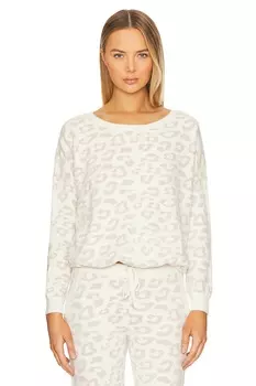 Пуловер Barefoot Dreams CozyChic Ultra Lite Slouchy, цвет Cream & Stone