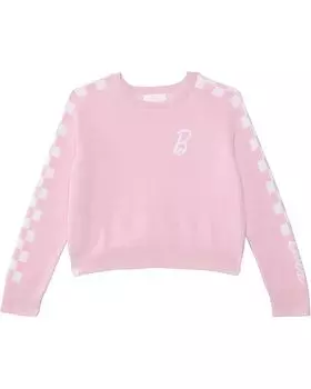 Пуловер Barefoot Dreams Kids CozyChic Ultra Lite Youth Checkered Barbie Pullover, розовый