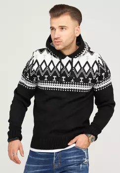 Пуловер behype Kapuzen BHCHRIS, черный