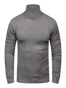 Пуловер behype Rollkragen TIBERIUS, серый