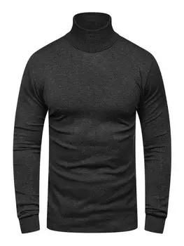 Пуловер behype Rollkragen TIBERIUS, темно-серый