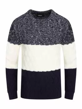 Пуловер behype, темно-синий