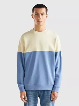Пуловер Benetton, цвет blau/creme