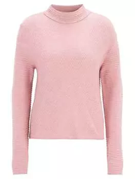 Пуловер Betty Barclay Basic-Strickpullover mit Rippenstruktur, цвет Pale Mauve Melange