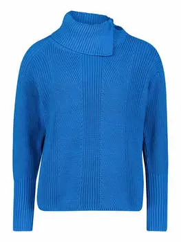 Пуловер Betty Barclay Grobstrick-Pullover mit hohem Kragen, цвет mittelblau