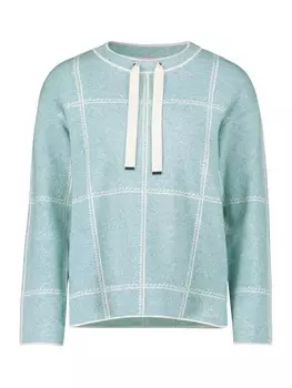 Пуловер Betty Barclay Strick kariert, цвет patch mint/beige