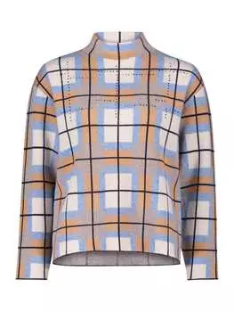 Пуловер Betty Barclay Strickpullover kariert, цвет Patch Blue/Camel
