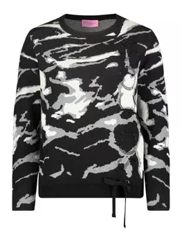 Пуловер Betty Barclay Strickpullover mit Jacquard, цвет Patch Black/Grey