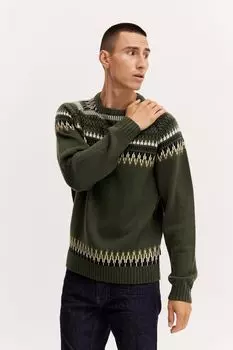 Пуловер BLEND Strick 20714905, зеленый