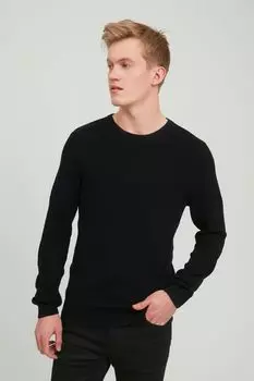 Пуловер BLEND Strick, черный