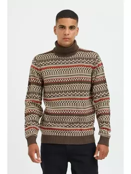 Пуловер BLEND Strick, коричневый