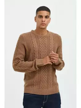 Пуловер BLEND Strick, коричневый