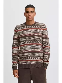 Пуловер BLEND Strick, коричневый