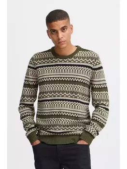 Пуловер BLEND Strick, оливковый