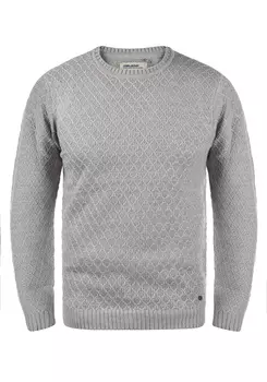Пуловер BLEND Strick, серый