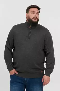 Пуловер BLEND Strick, серый