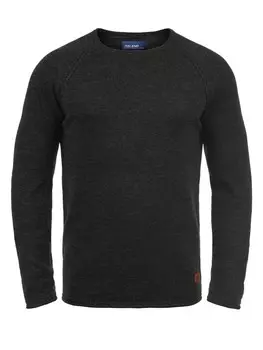 Пуловер BLEND Strickpullover BHDan 20700587ME Strickpullover mit aufgerollten Sumen, черный