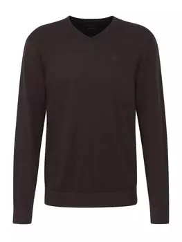Пуловер Bugatti V Ausschnitt, коричневый
