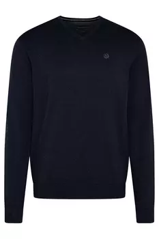 Пуловер Bugatti V Ausschnitt, темно синий