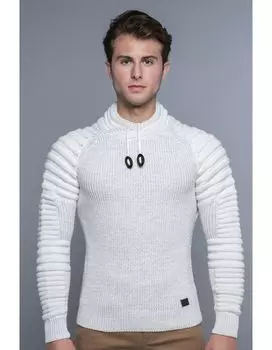 Пуловер CARISMA Strick Strick mit Schalkragen und gerippten rmeln, экрю