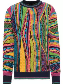 Пуловер Carlo Colucci Rundhals Catizone, цвет Navy/Petrol