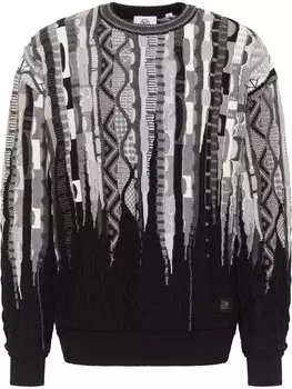 Пуловер Carlo Colucci Rundhals Diamanti, черный