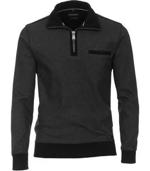 Пуловер CASAMODA Sweat Troyer gemustert, серый