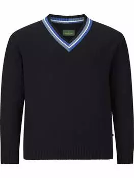 Пуловер Charles Colby, темно-синий