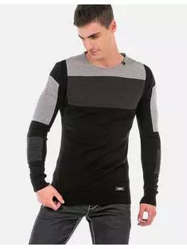 Пуловер Cipo & Baxx, цвет black-anthracite